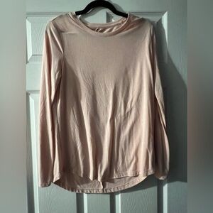 Pale pink long sleeve T-shirt